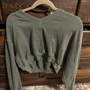 Green Aerie cropped hoodie size xs